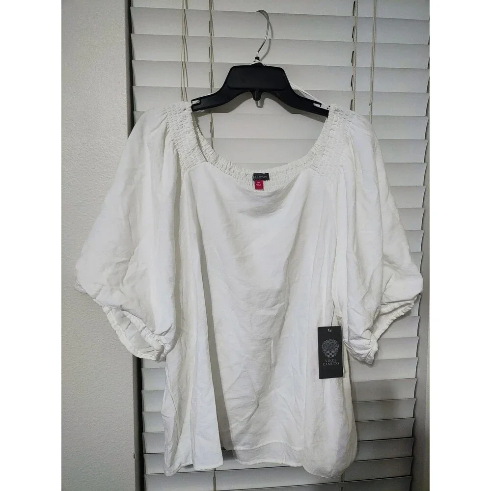 Vince Camuto Women’s Square Neck Raglan Sleeve Top XXL Relaxed Fit